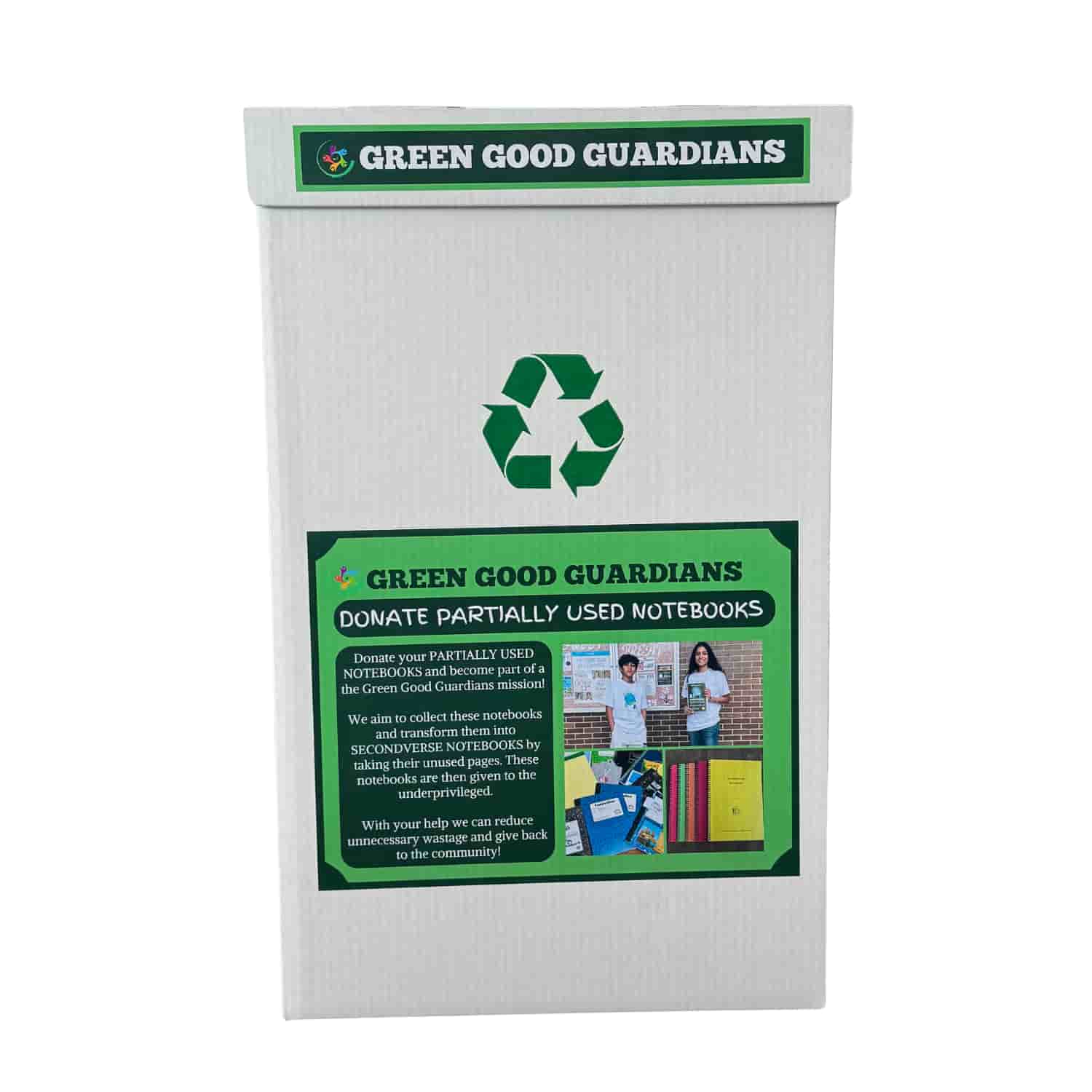 Green Good Guardians Used Notebook Collection Box